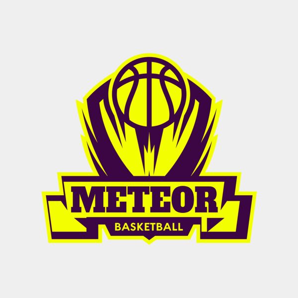 Meteor Basketball Logo Template Miniatura