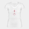 Playera Dama: Algodón Peinado Cuello V Miniatura