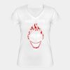Playera Dama: Algodón Peinado Cuello V Miniatura
